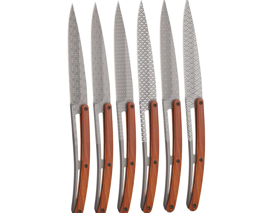 Deejo steak knives, table knives 6 pieces