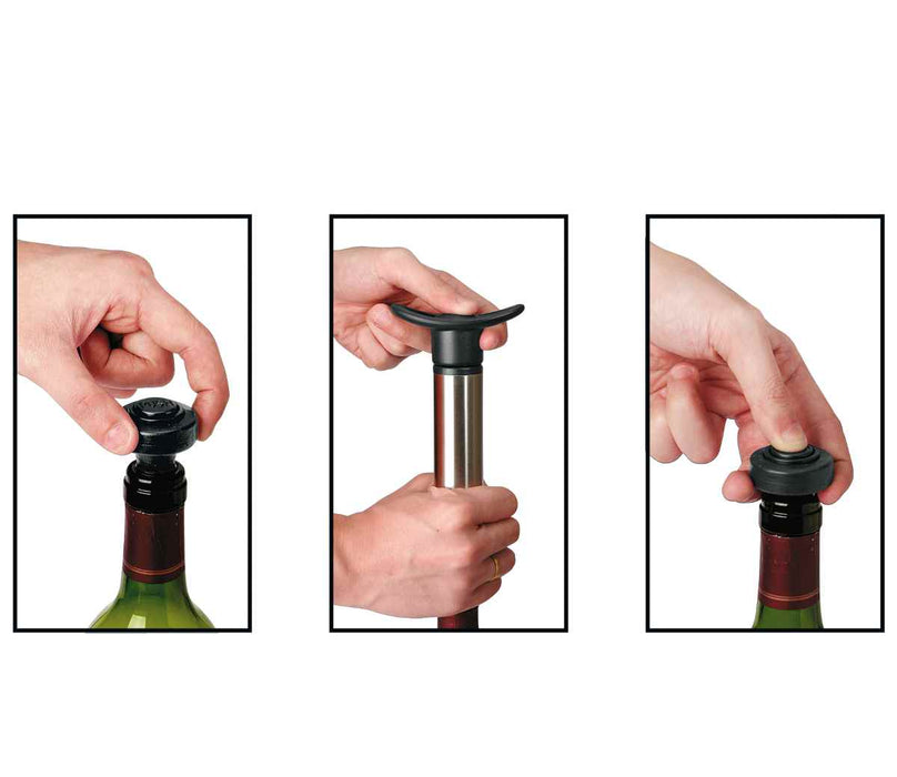 Cilio wine pump with 2 stoppers