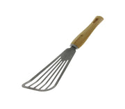 Biegsamer Drahtwender aus Edelstahl matt mit Holzgriff von de Buyer