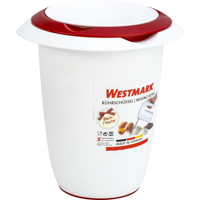 Westmark whisking/mixing pot with lid plastic 1l red