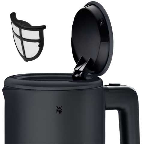 WMF Küchenminis Wasserkocher, 0,8 l, Deep Black