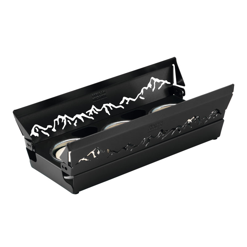 Kuhn RIkon Mini Raclette mit Alpenpanorama in schwarz mit 3 Kerzen