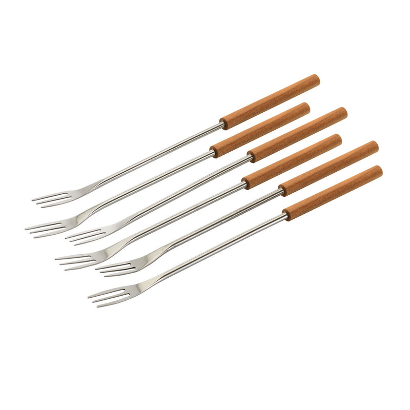 Kuhn Rikon Käsefonduegabeln Kirschholz 6-teilig