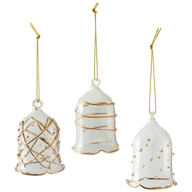 Villeroy and Boch Winter Collage Accessories glass bell set gold