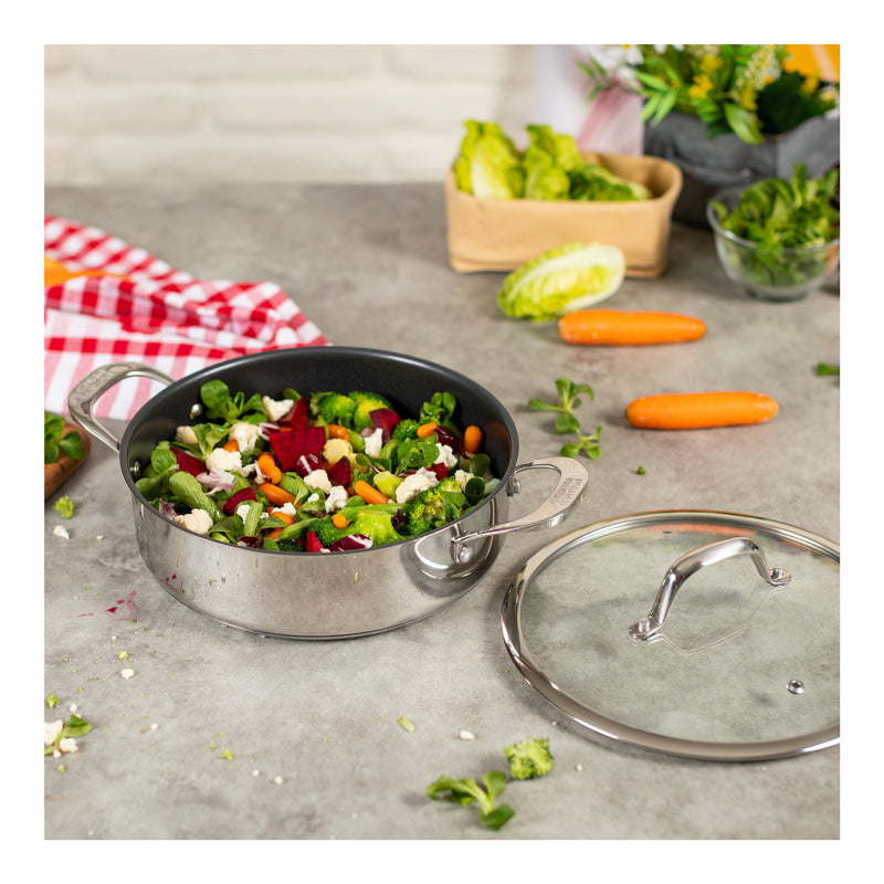 Kuhn Rikon Allround Servierpfanne mit Glasdeckel Ø 28 cm / 5.0 L