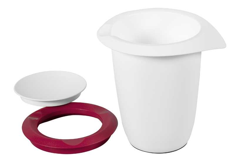 Westmark Quirl-/Rührtopf mit Deckel Kunststoff 1l rot