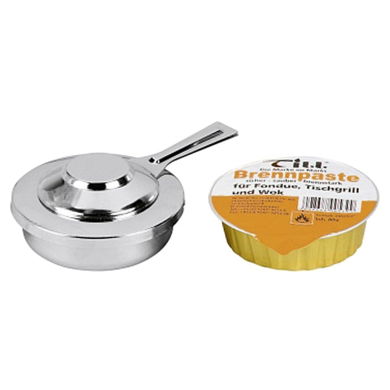 TILL-ZÜNDFIX paste burner chrome-plated silver 1 can of fuel paste