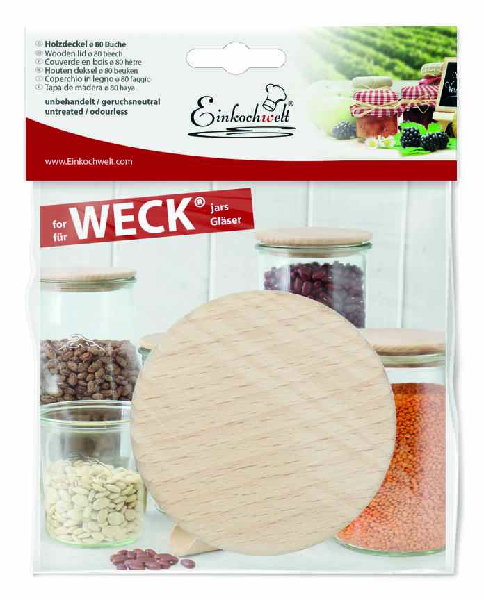 Weck Holzdeckel Buche Einkochwelt