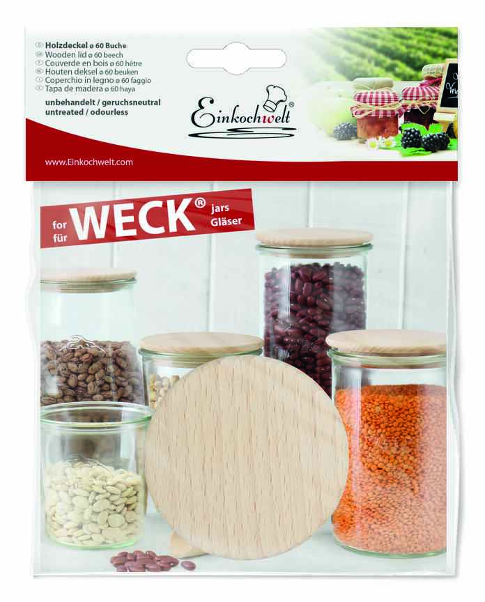 Weck Holzdeckel Buche Einkochwelt