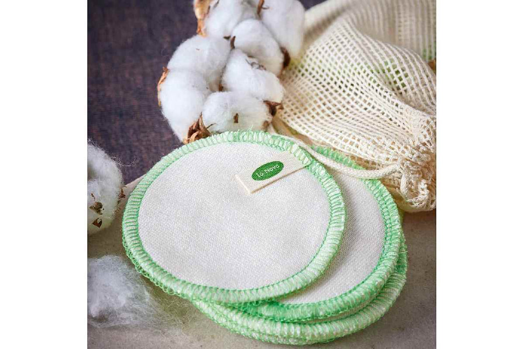 Io Nova cotton pads with cotton laundry bag set of 12