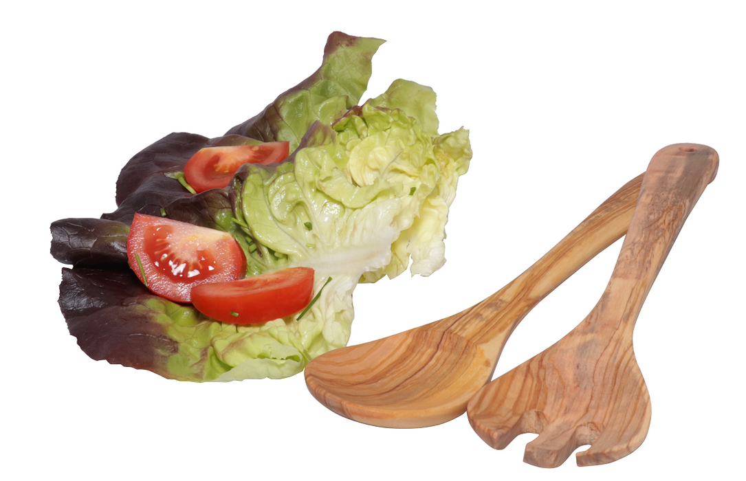 Holz Salatbesteck exklusiv, Olivenholz
