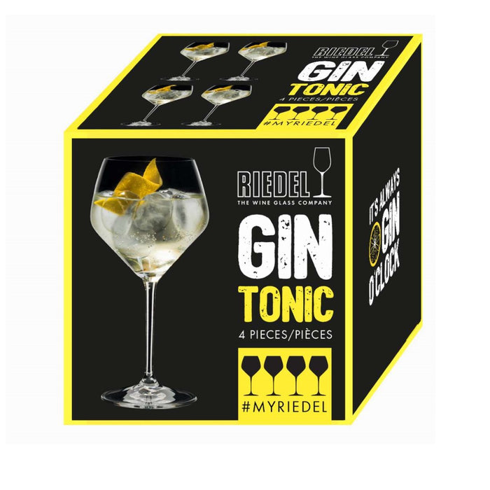 Riedel Gin Tonic glasses with stem 670ml set of 4
