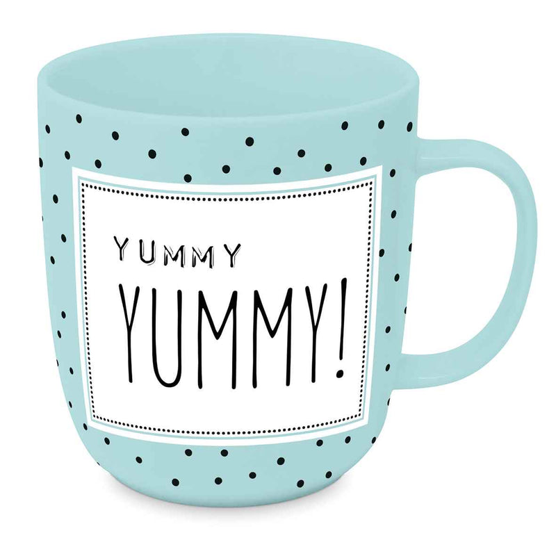 Mug, Becher oder Tasse aus Porzellan mit der Aufschrift Yummy Yummy