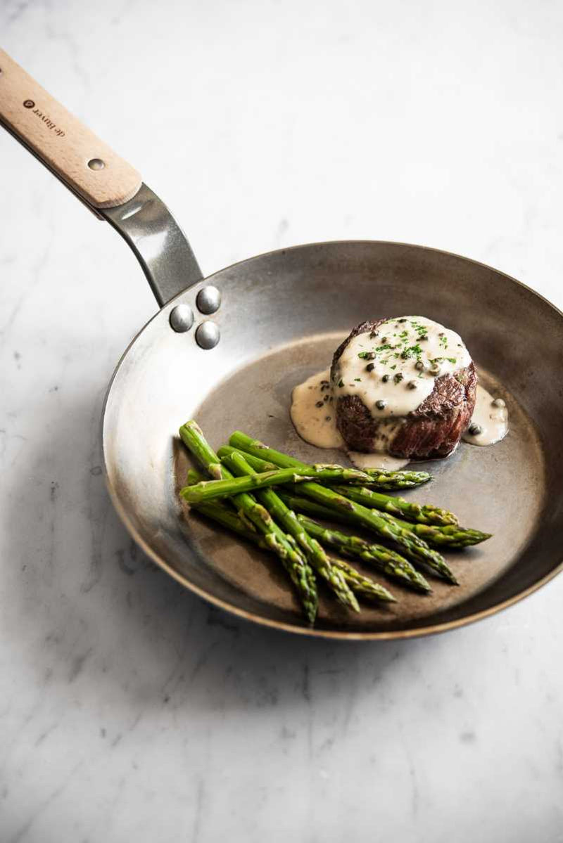 de Buyer Eisenpfanne Mineral Bois mit Holzgriff