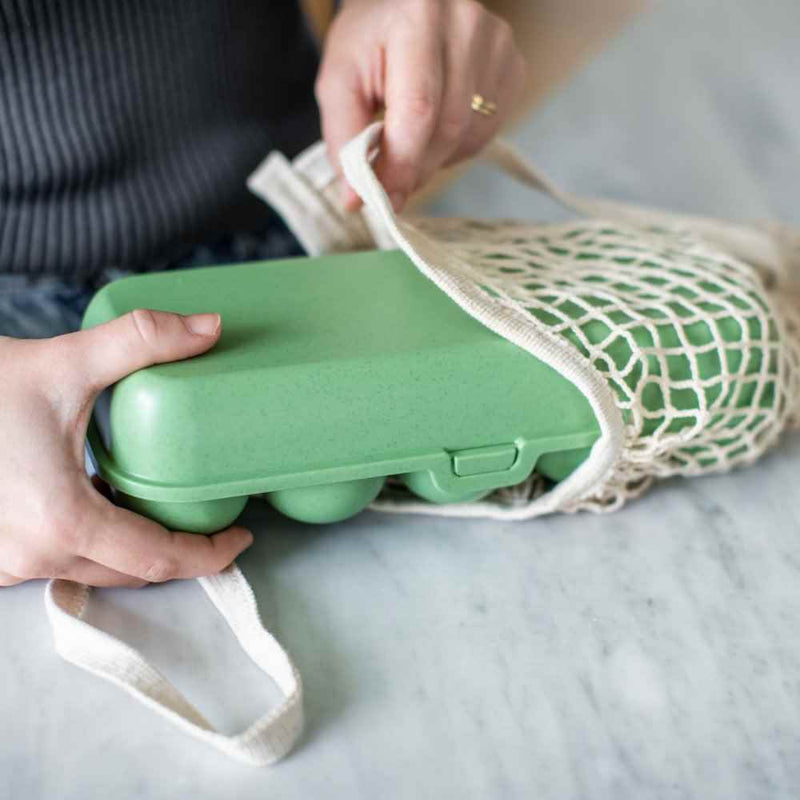 Koziol Eierbox Eggs to go nature leaf green
