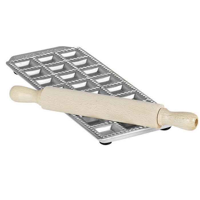 GSD Ravioli maker Classic square with rolling pin 29x18x3cm