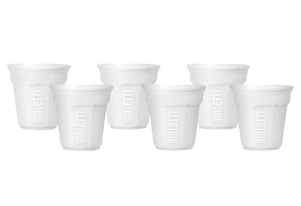Bialetti espresso cup set white 6 pieces
