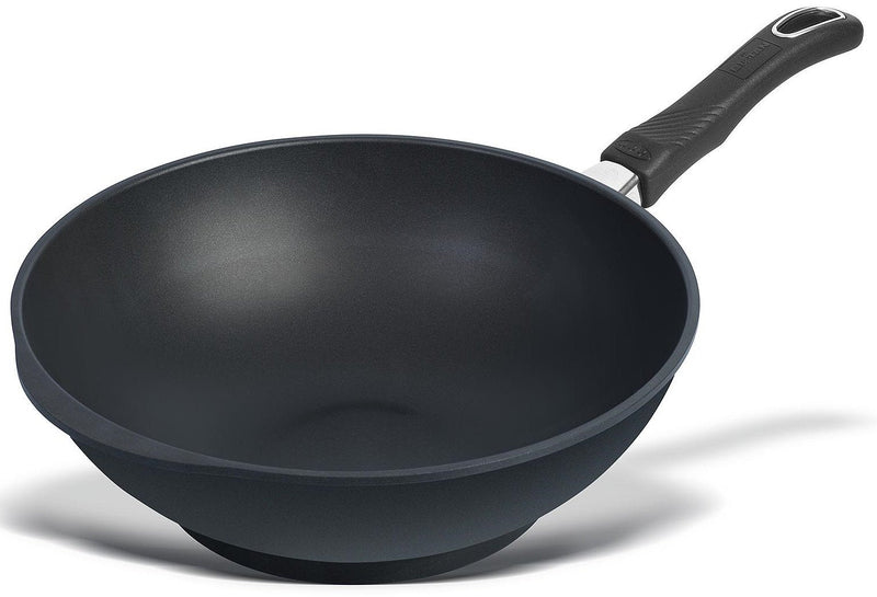 Gastrolux Guss-Wok 30cm mit Stiel BiotanPlus mit Induktionsboden