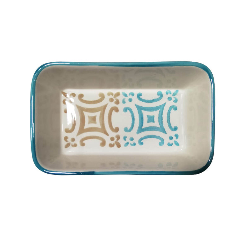 Vista Portuguese Turquoise/Beige, Bowl rechteckig