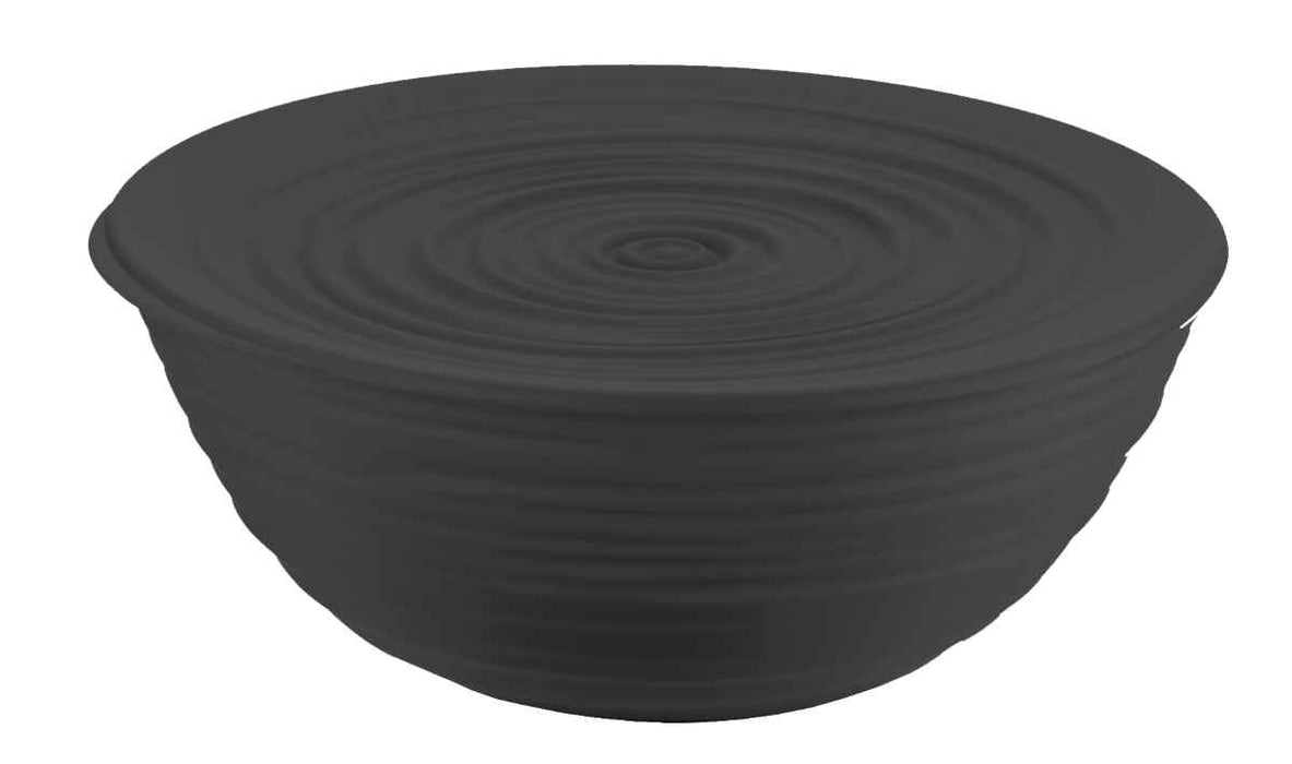 Guzzini Tierra bowl XL with lid recycled, Black Edition 30cm