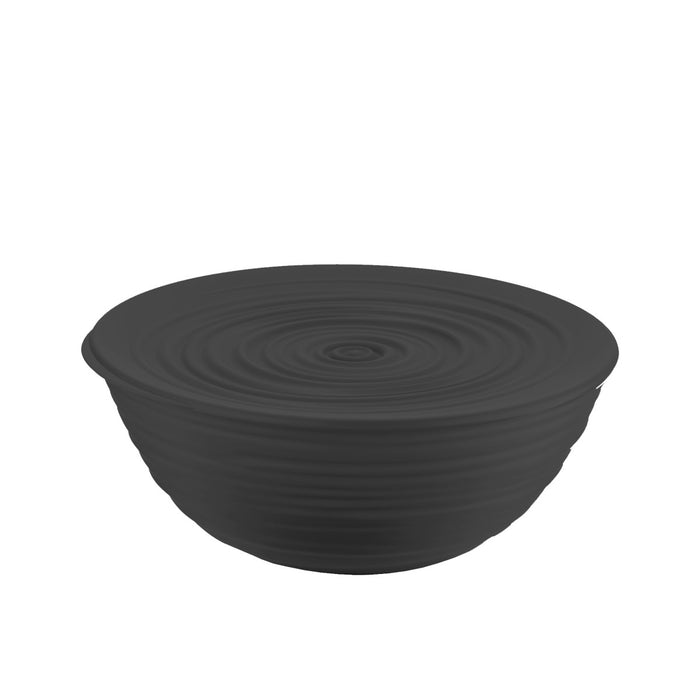 Guzzini Tierra bowl L with lid recycled, Black Edition 25cm