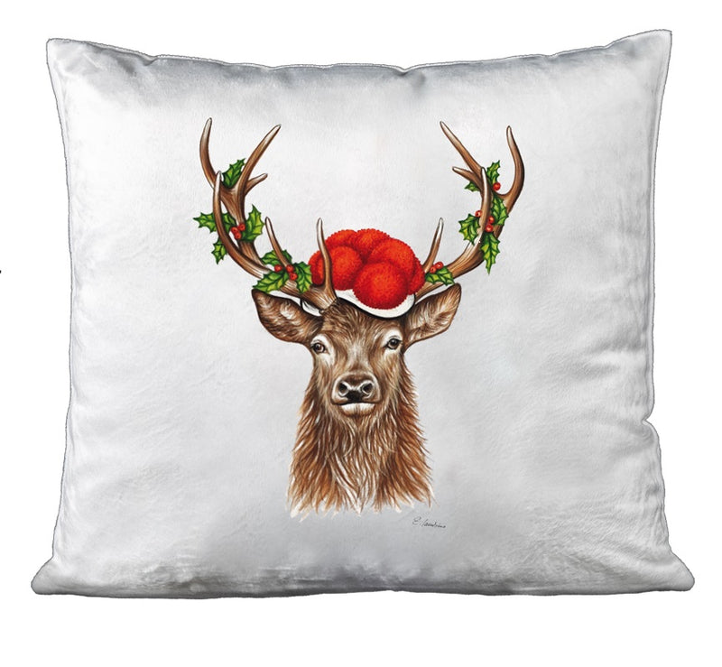 Schwarzwald Kissen mit Bollenhut Motiv, 40x40cm,