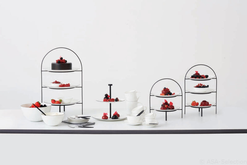 ASA Etagere zweistufig für Dessertteller schwarz