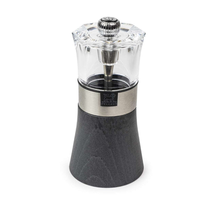 Peugeot Oslo pepper mill made of wood, stainless steel and acrylic, 12cm, graphite