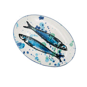 Fischteller blau weiß