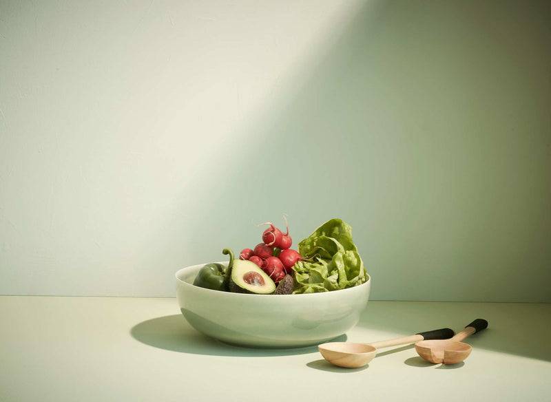 ASA Salatbesteck Holz mit schwarzem Nylongriff 24 x 6,3 cm