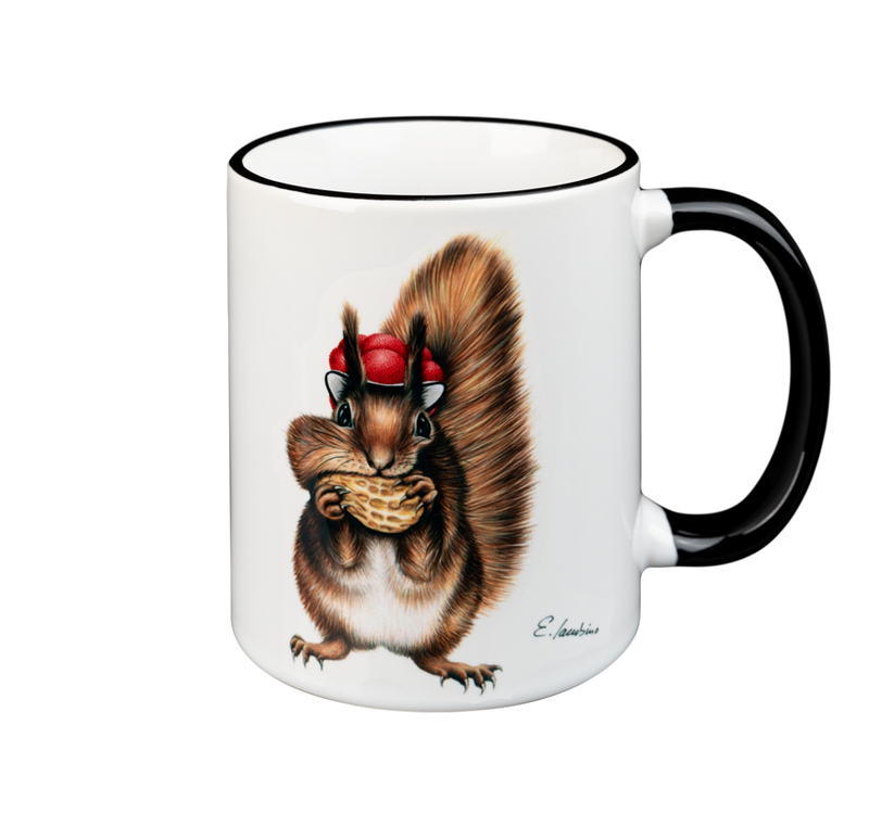 Schwarzwaldtasse mit Eichhörnchen