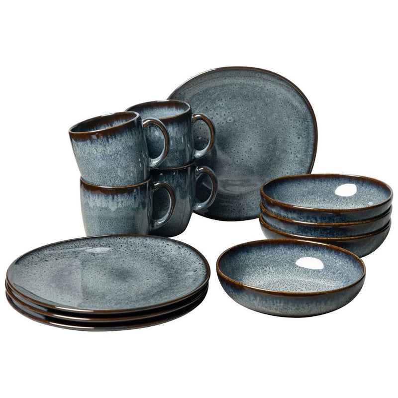 Villeroy and Boch Lave Gris breakfast set 12pcs