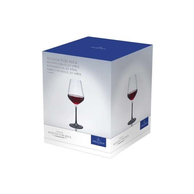 Villeroy and Boch Manufacture Rock red wine glass, 4 pieces, 470ml