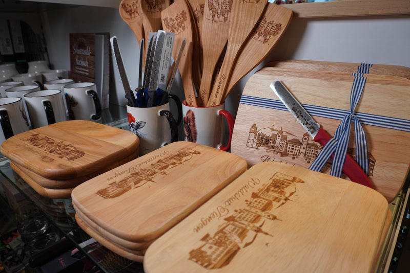 Brotzeitbrett mit Messer Waldshut-Tiengen, Bundle rot