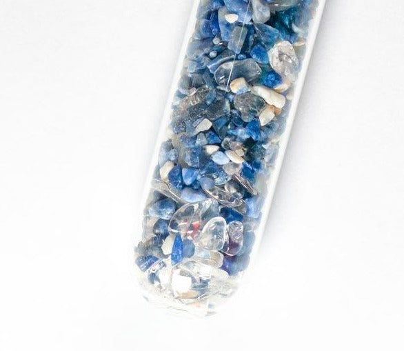 Gemstone water stick 25cm, sodalite &amp; rock crystal
