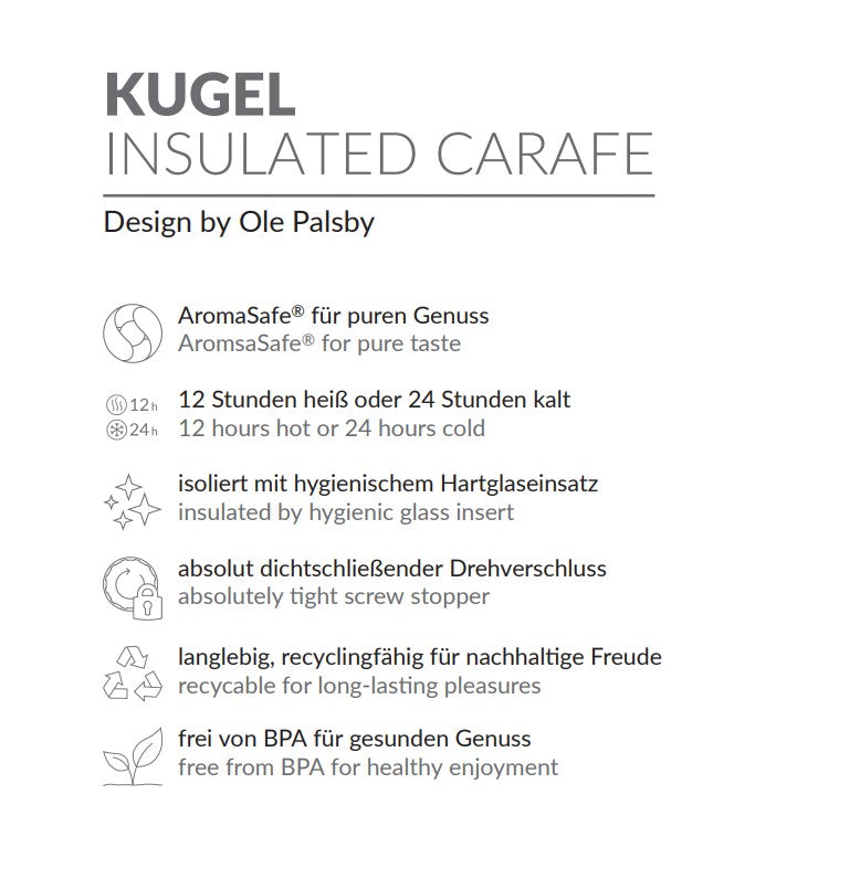 Alfi vacuum jug ball 0.94L matt