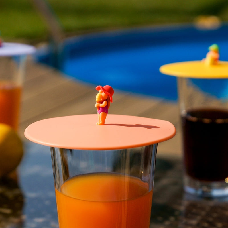 Mein Deckel Beach Kids, Glasabdeckung aus Silikon