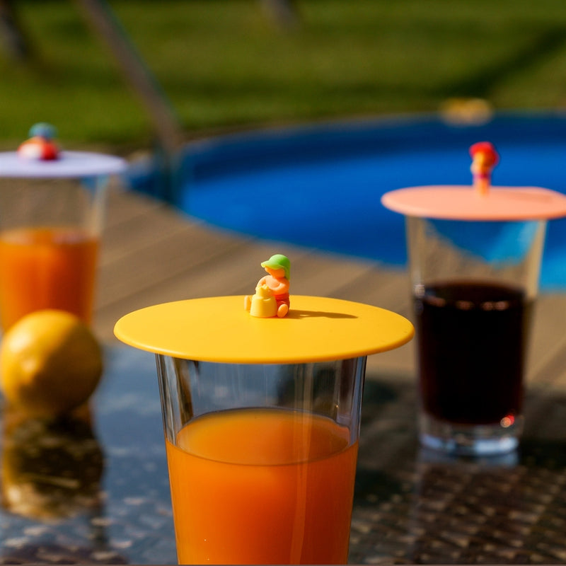 Mein Deckel Beach Kids, Glasabdeckung aus Silikon