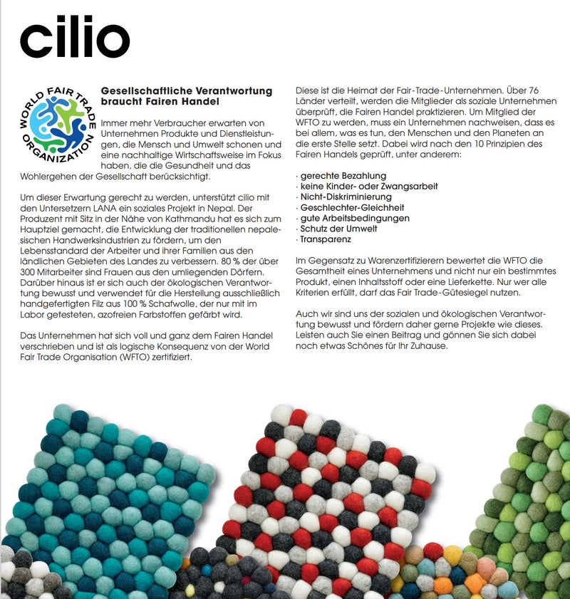 Cilio Untersetzer rund Lana 21cm