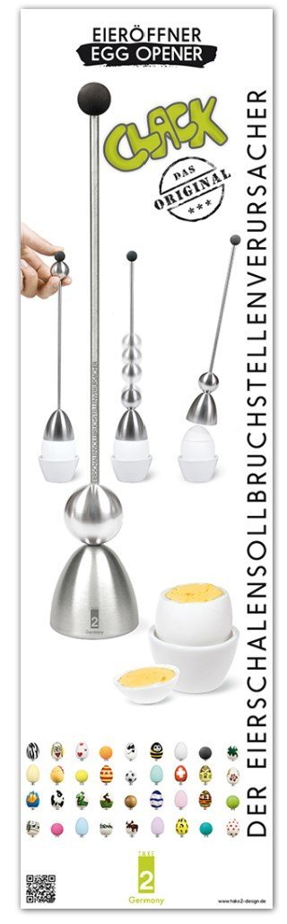 Clack egg topper wooden attachment