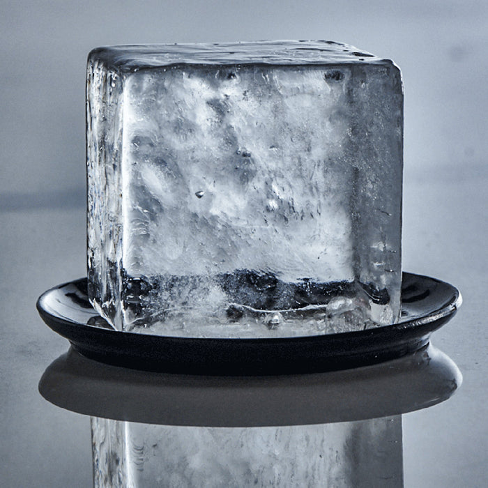 Lurch Eiswürfelbereiter Würfel 5x5cm schwarz transparent mit Deckel
