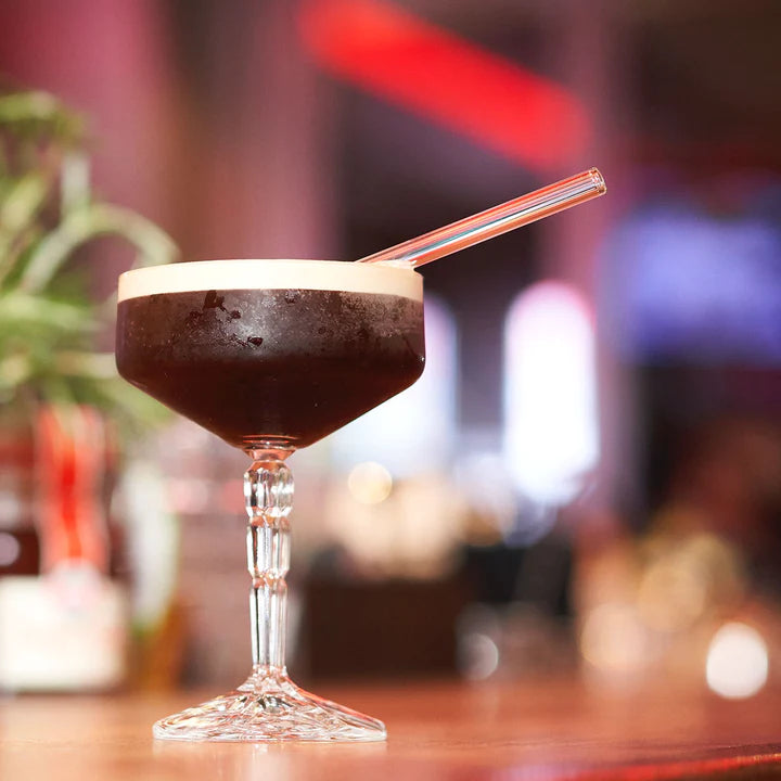 Optitherm glass drinking straws clear set 6