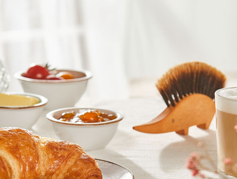 Keller Bürsten Tischigel - Hochwertiger Tischbesen aus Buchenholz