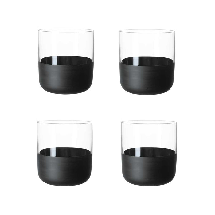 Villeroy and Boch Manufacture Rock Shot Glass, 40 ml, pack of 4, black