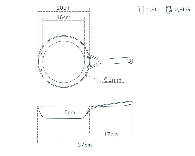 Olavson Kupferkernpfanne 20cm