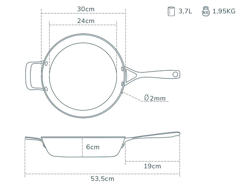 Olavson Kupferkernpfanne 30cm
