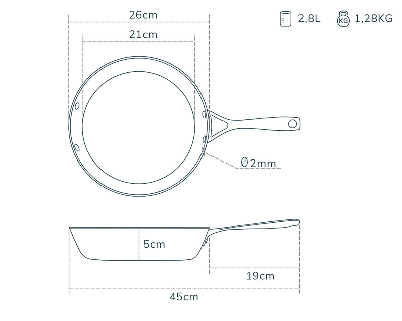 Olavson Kupferkernpfanne 26cm