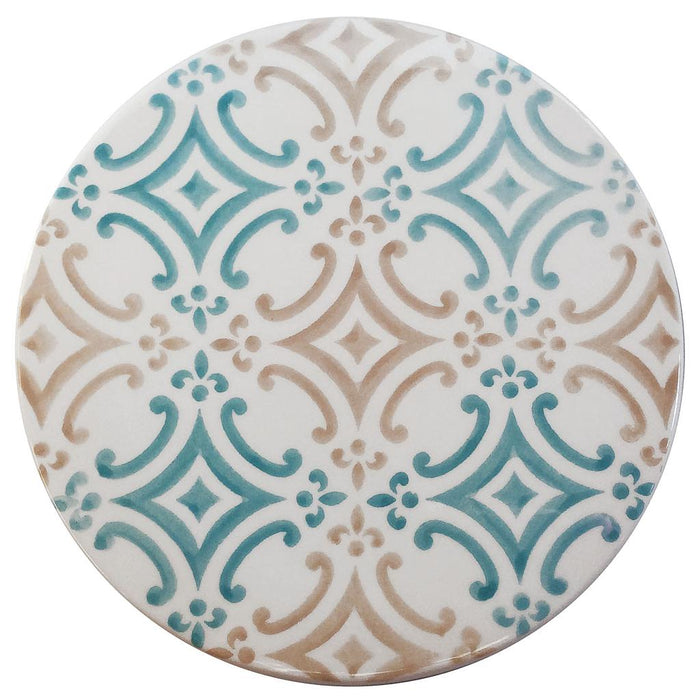 Vista Portuguese Turquoise/Beige Untersetzer aus Keramik 17cm